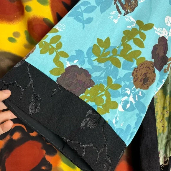 Y2K Spencer Alexis Floral Fairy Lacy Kimono Womens Blouse Size Large - Picture 6 of 13